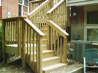 looking up the back stairs